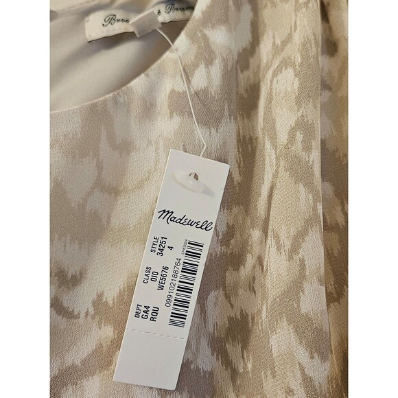 Madewell Broadway and Broome Dress Size 4 New w/ Tags Zipper Back - Picture 4 of 11